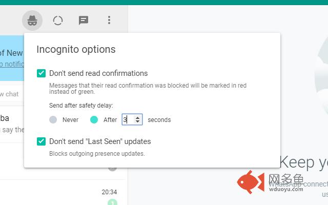 Invisible Mode for WhatsApp™ Web