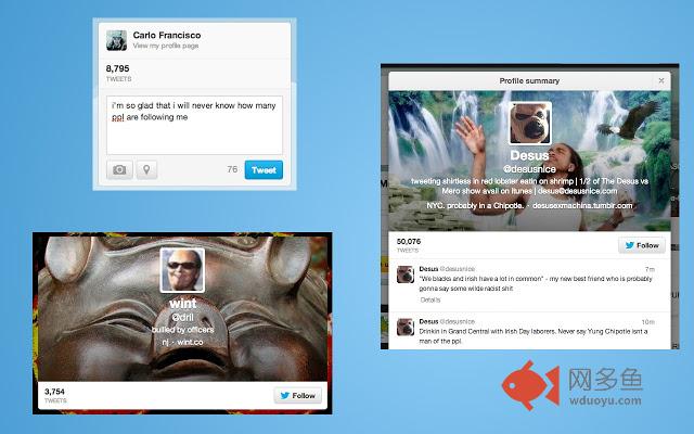 Hide Twitter Follower Counters插件截图