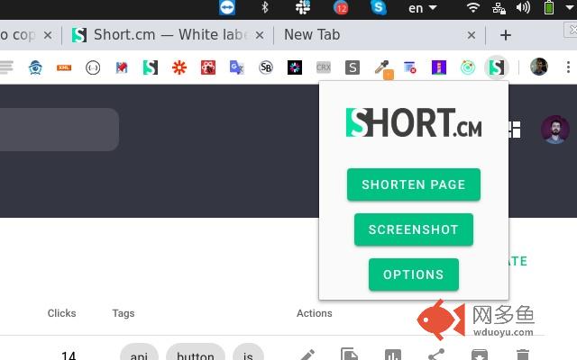 Short.cm Link Shortener插件截图