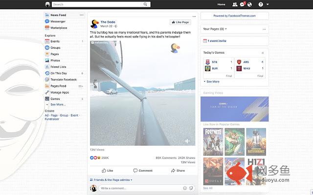 Anonymous Theme for Facebook