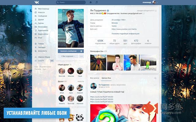 Фон ВКонтакте插件截图