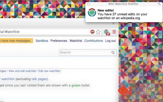 Wiki Watchlist Notifier插件截图