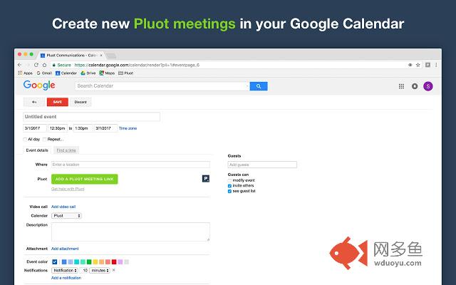 Pluot Dual Screen Sharing & GCal Integration