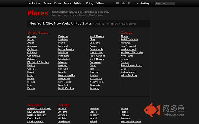 FetLife Original Navigation Bar
