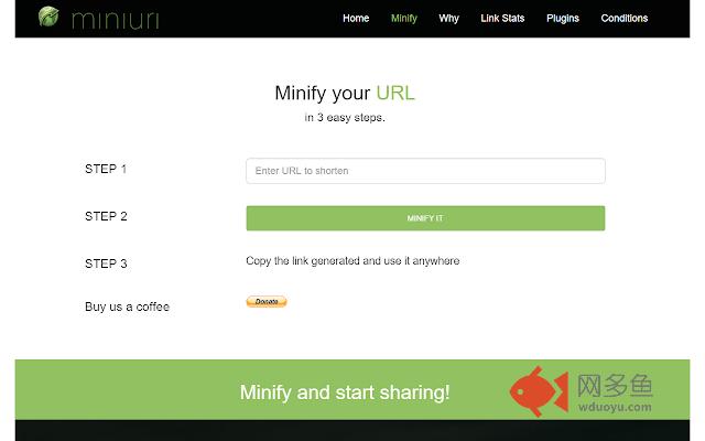 miniuri URL shortener extension