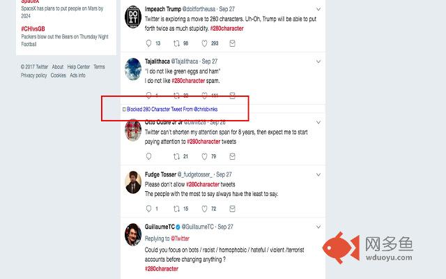 Block280 - Hide annoying 280 character tweets