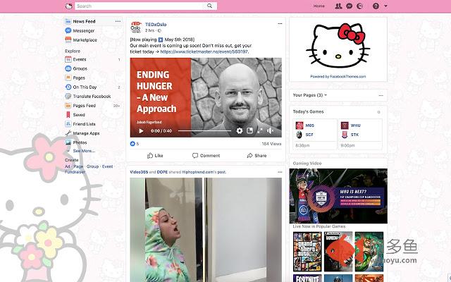 Hello Kitty Theme for Facebook