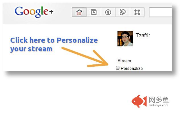 Personalize for Google Plus™