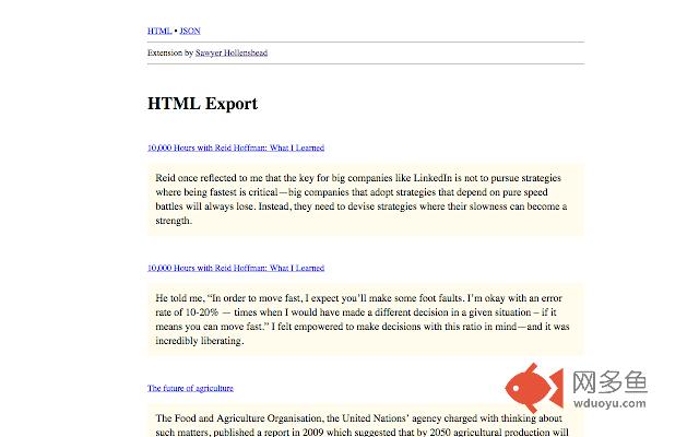 Instapaper highlights exporter
