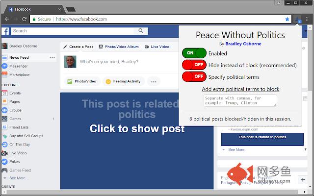 Peace Without Politics for Facebook
