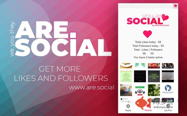 AreSocial for Instagram followers and likes