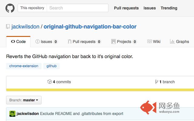 Original GitHub Navigation Bar Color