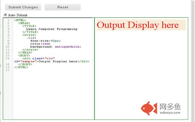 HTML CSS Live Editor