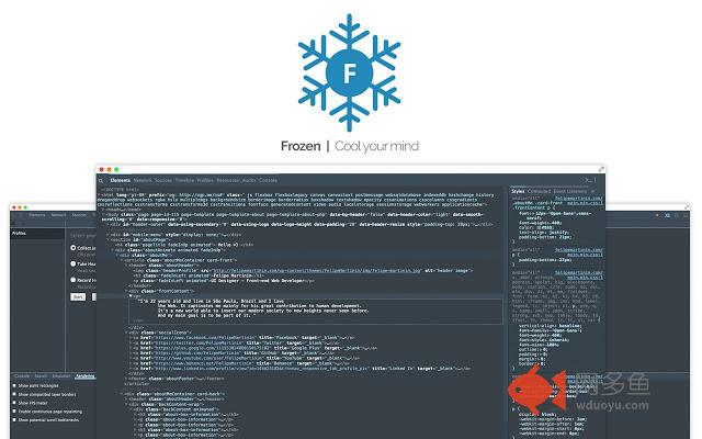 Frozen - A Chrome Devtools Theme
