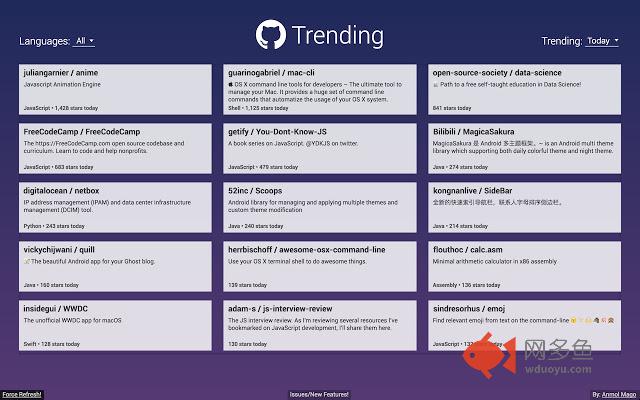 Github Trending New Tab