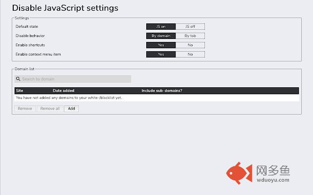 Disable JavaScript