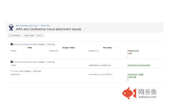 JIRA Issue Activity Diff