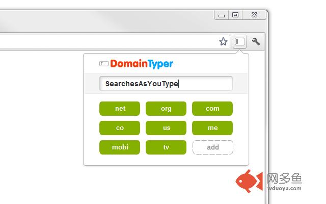 DomainTyper - Domain Search Extension