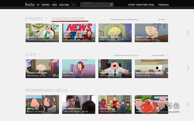 Hulu Random Episode Button