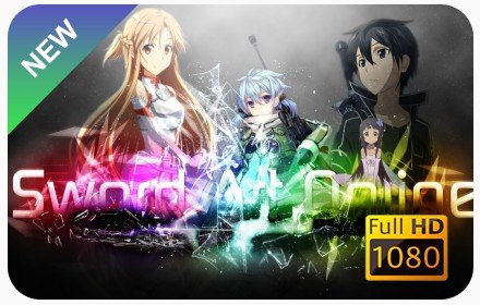Sword Art Online SAO New Tab Theme插件截图