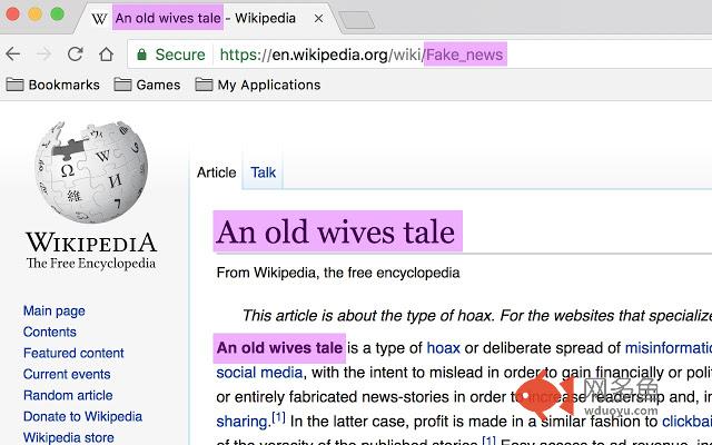 Fake News to An Old Wives Tale