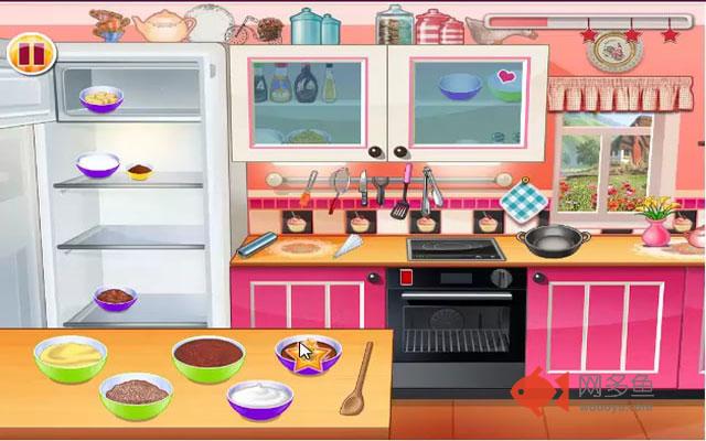 Flash Game - Chocolate Cupcakes Cooking Class