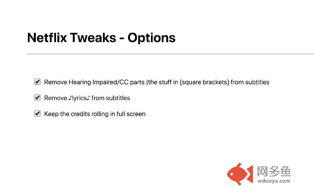 Netflix Tweaks插件截图