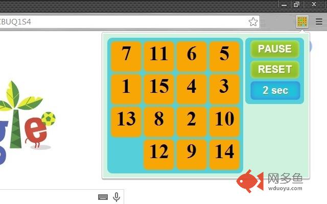 Fifteen puzzle插件截图