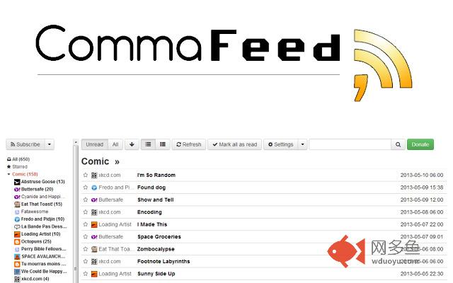 CommaFeed插件截图