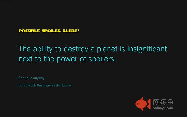 Force Block: the Star Wars spoiler blocker