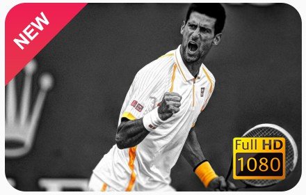 Novak Djokovic New Tab Theme插件截图