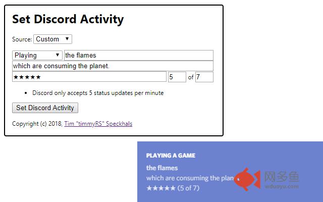 Set Discord Activity