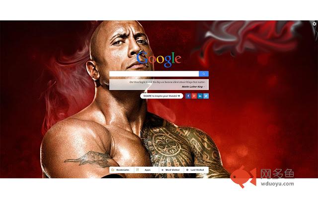 Dwayne Johnson New Tab插件截图