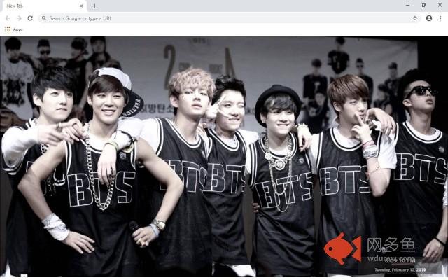 BTS Bangtan Boys New Tab Theme