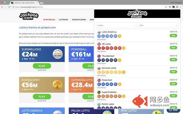 Jackpot.com Lottery Results