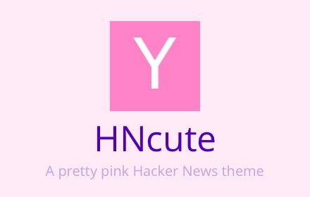 HNcute: A pretty pink Hacker News theme插件截图
