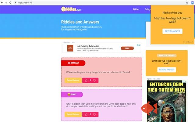 Riddle of the Day - Riddles.net插件截图