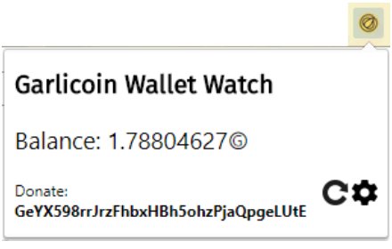 Garlicoin Wallet Watch插件截图