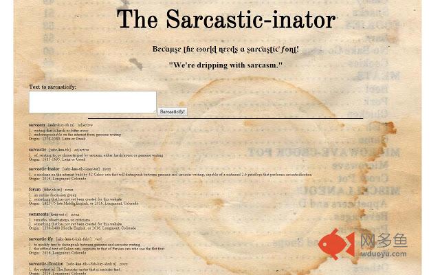 Sarcastic Font - The Sarcasticinator