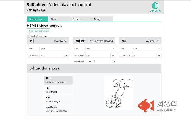 3dRudder Video Control
