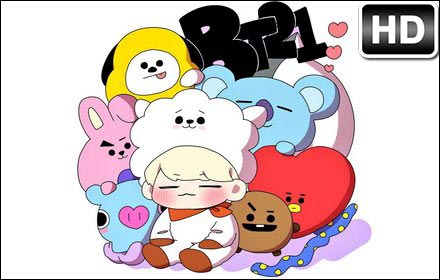 BTS BT21 HD Wallpapers New Tab Themes插件截图