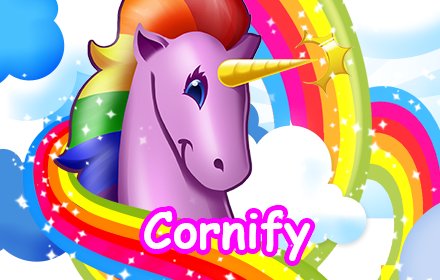 Cornify - 独角兽和彩虹幸福!!!插件截图
