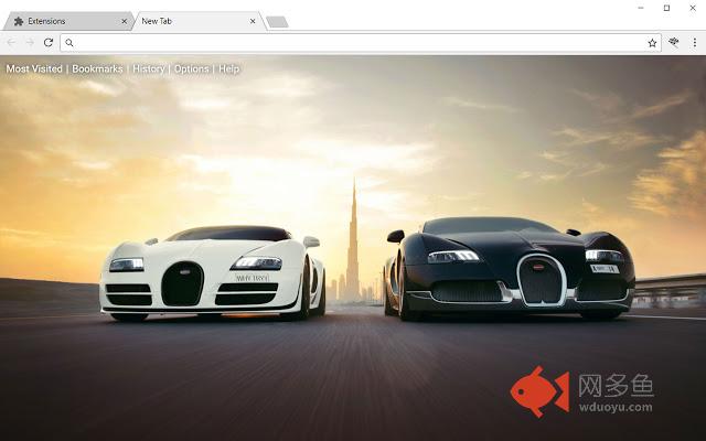 Bugatti vs Lamborghini New Tab Theme