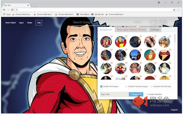 DC Comics Shazam HD Wallpapers New Tab Themes