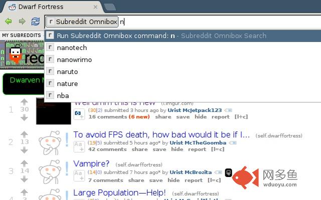 Subreddit Omnibox插件截图