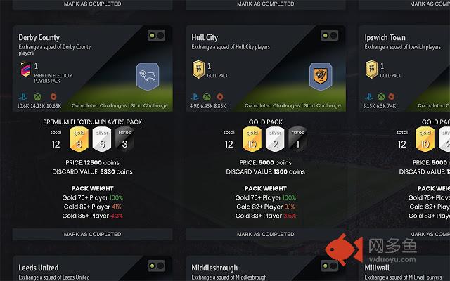 FIFA19 Futbin SBC Packs content插件截图