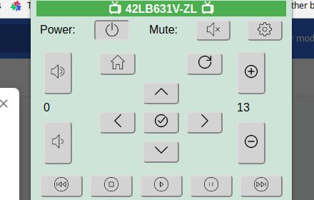Smart LG TV remote control插件截图