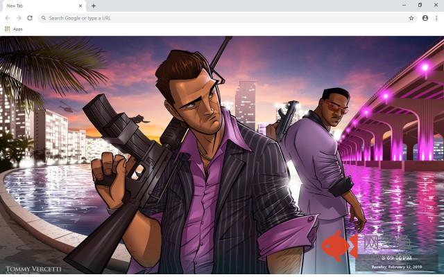 Gta Vice City New Tab & Wallpapers Collection