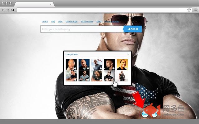 Dwayne Johnson New Tab page
