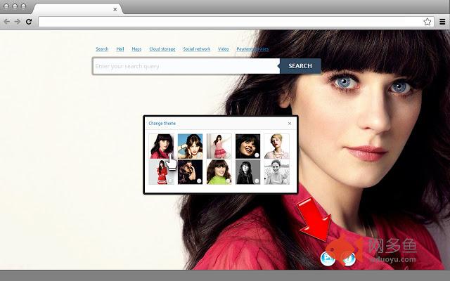 Zooey Deschanel New Tab page